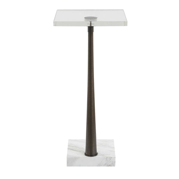 Uttermost Pelton Marble Glass Drink Table