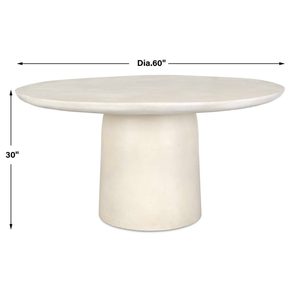 Uttermost Madrone Warm White Outdoor Dining Table