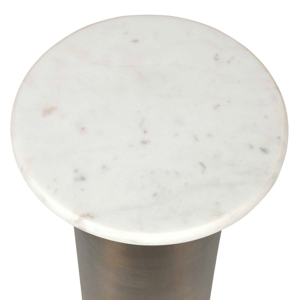 Uttermost Reiss Marble & Brass Drink Table