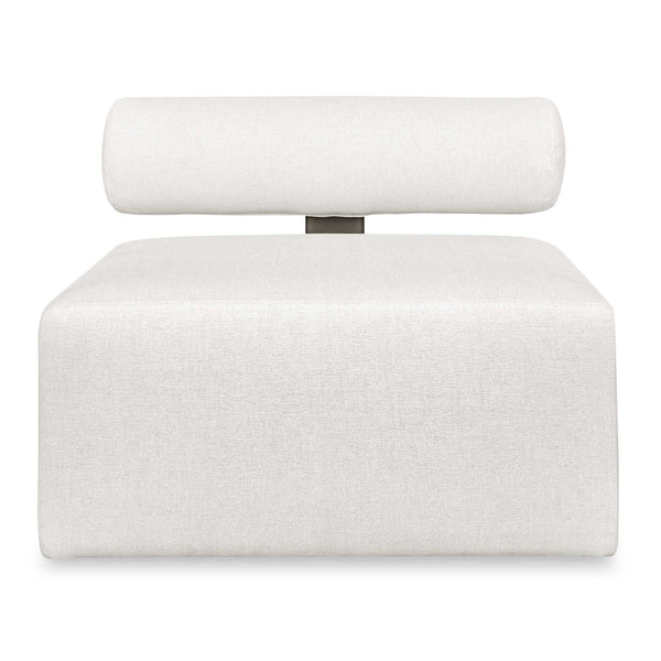 Uttermost Bolster Back White Armless Outdoor Sofa