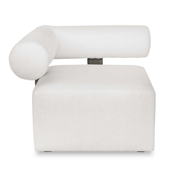 Uttermost Bolster Back White Outdoor Corner Sofa