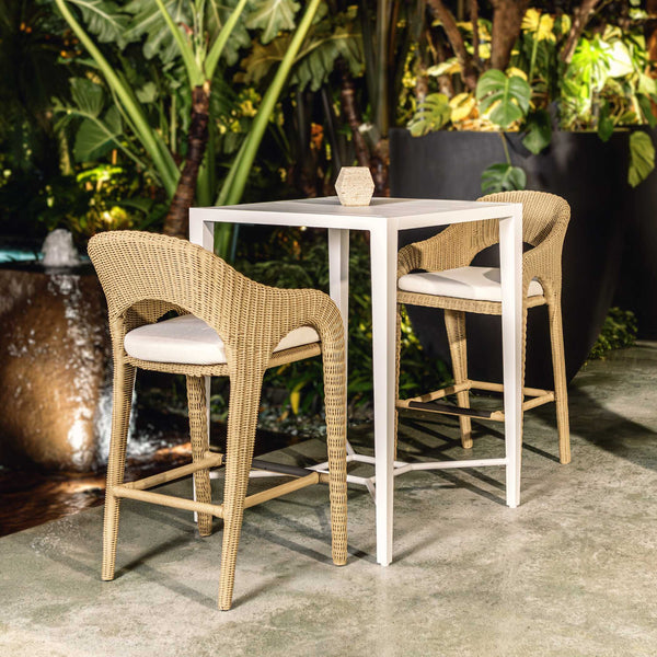Uttermost Montellano White Outdoor Bar Table