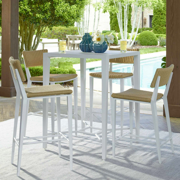 Uttermost Montellano White Outdoor Bar Table