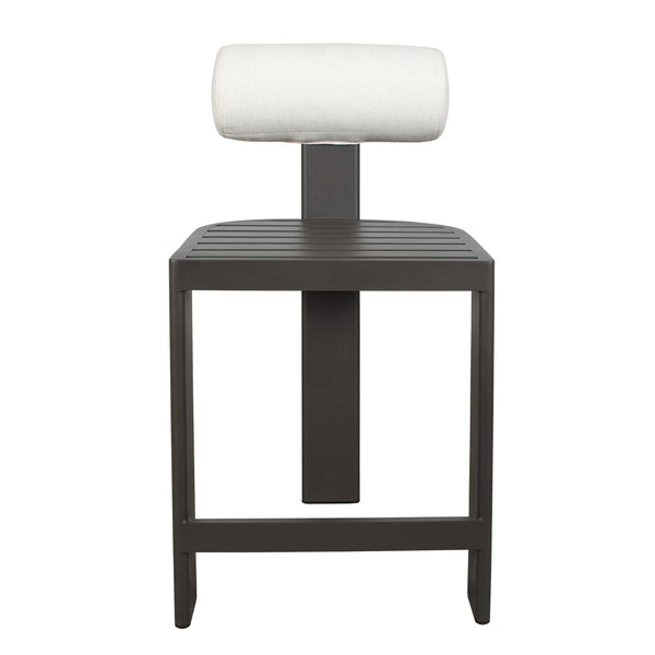 Uttermost Bolster Back White Outdoor Counter Stool