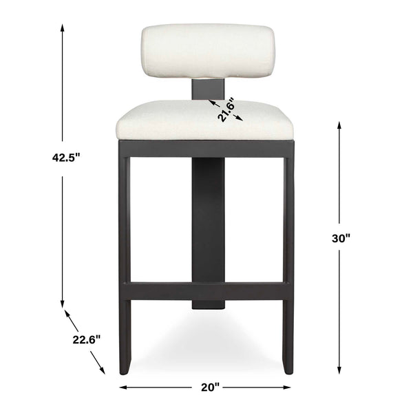 Uttermost Bolster Back Outdoor Bar Stool