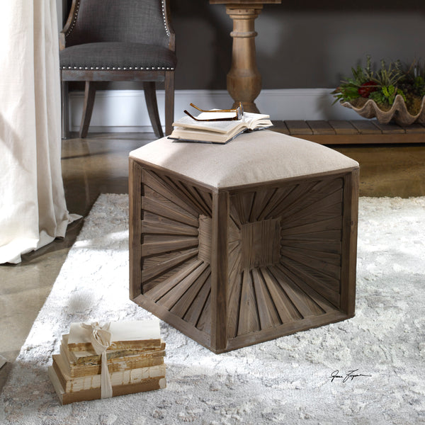 Uttermost Jia Wooden Ottoman