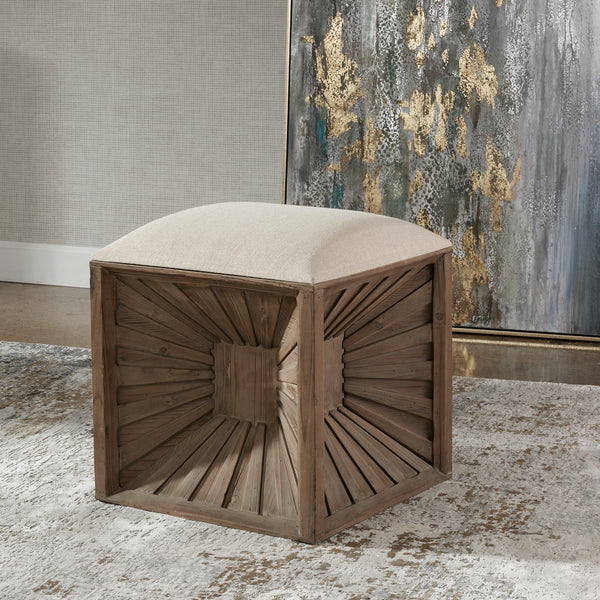 Uttermost Jia Wooden Ottoman