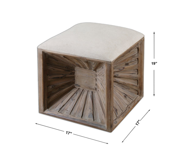 Uttermost Jia Wooden Ottoman