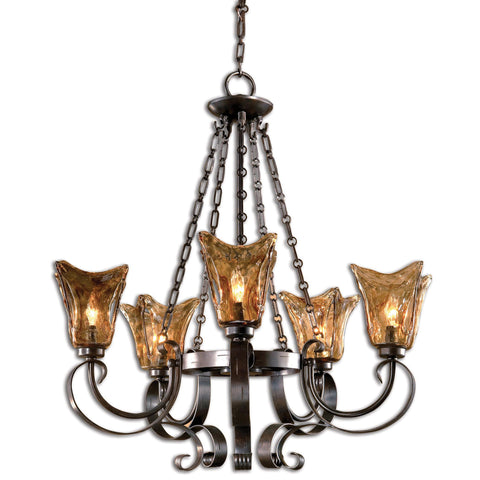 Uttermost Vetraio 5Lt Oil Rubbed Bronze Chandelier