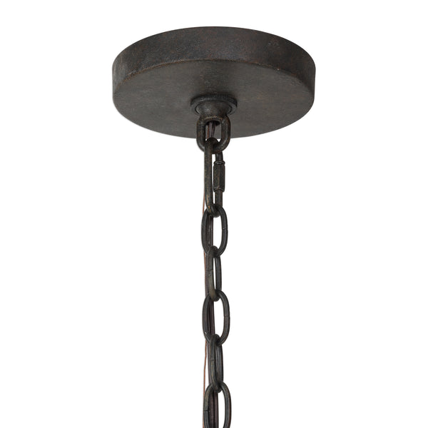 Uttermost Atwood 8 Light Wagon Wheel Pendant