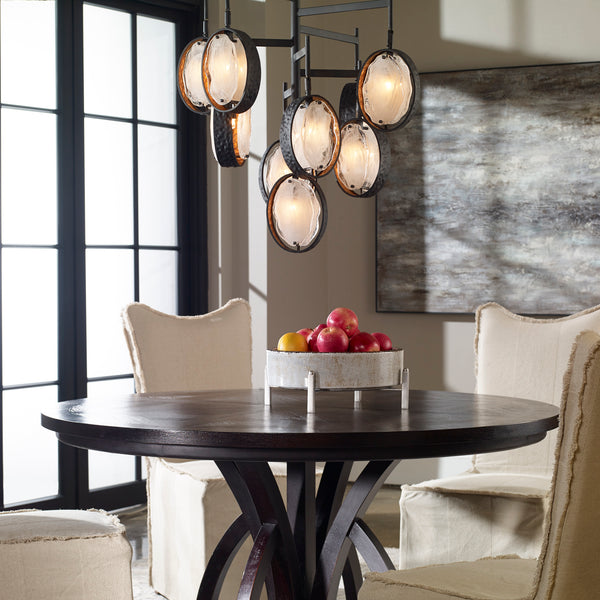 Uttermost Maxin Dark Bronze 9 Light Chandelier