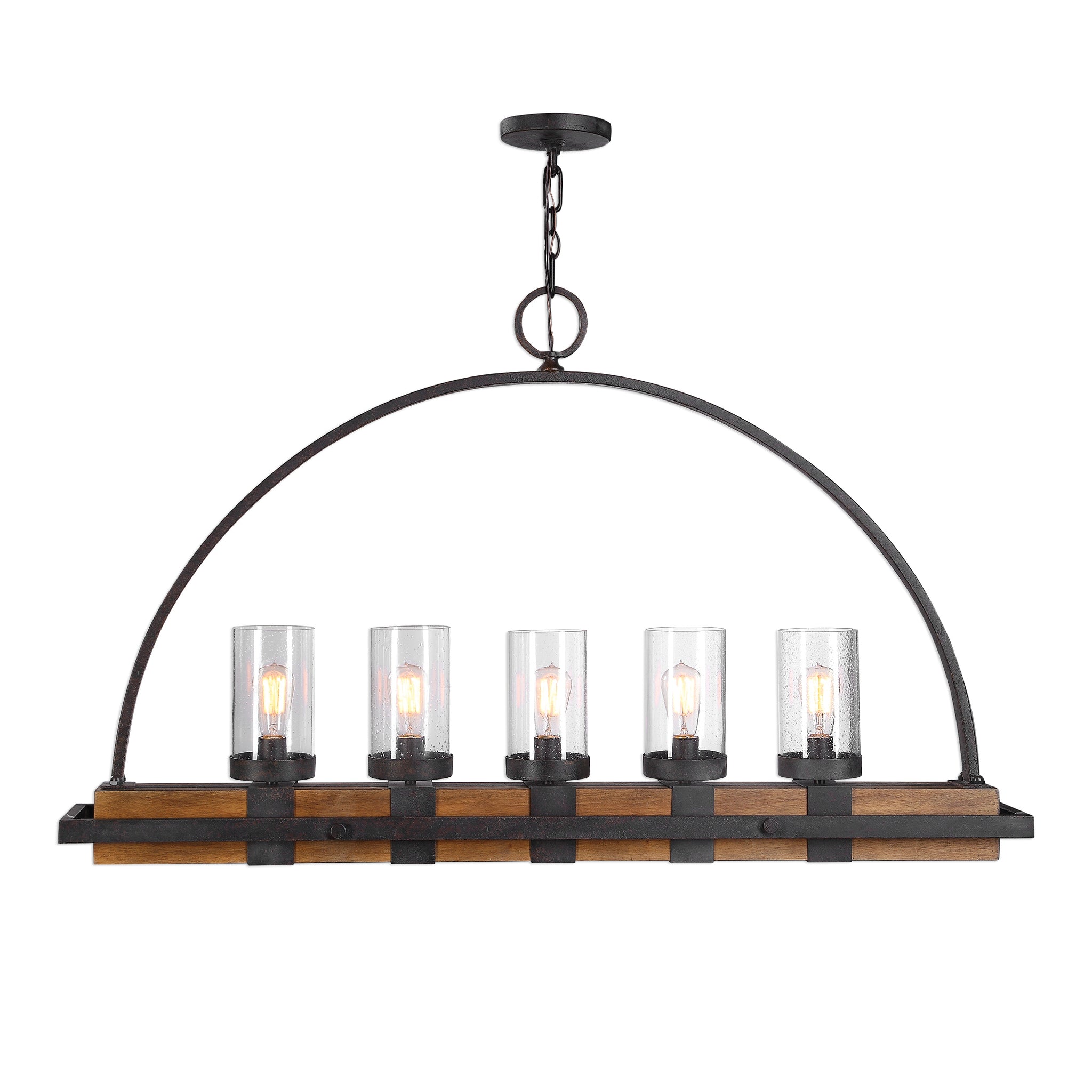 Uttermost Atwood 5 Light Rustic Linear Chandelier