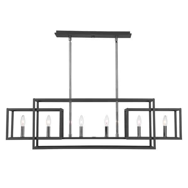 Uttermost Quadrangle 6 Light Rectangular Chandelier