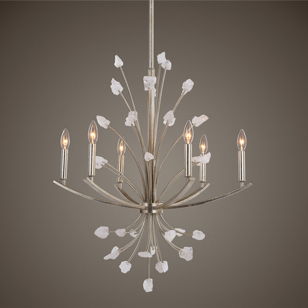 Uttermost Juliette 6 Light Silver Chandelier