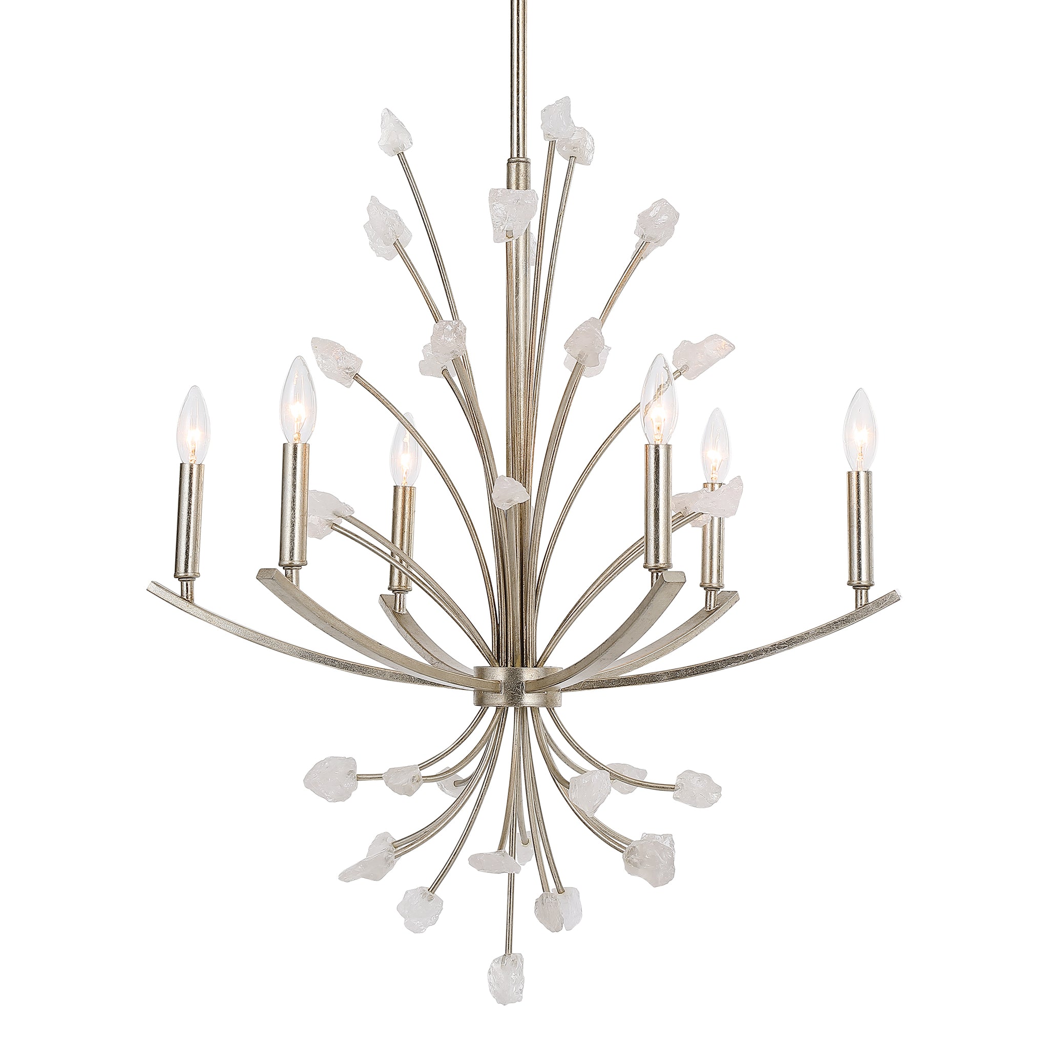 Uttermost Juliette 6 Light Silver Chandelier