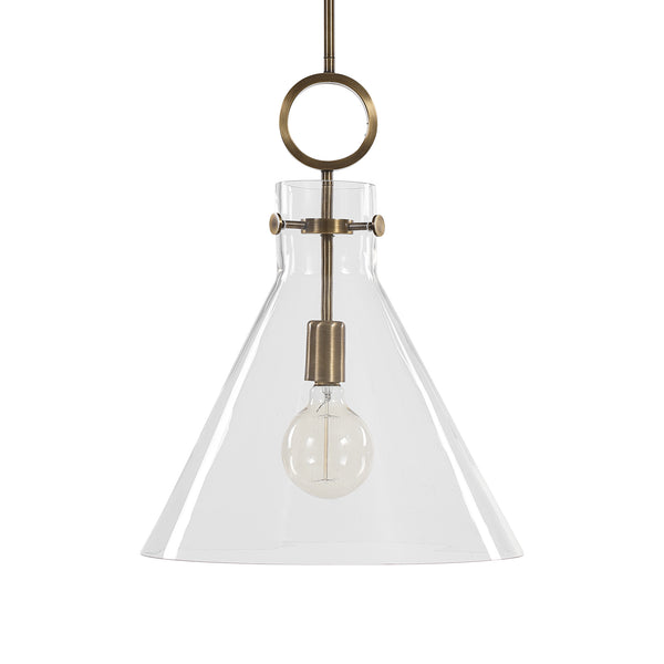 Uttermost Imbuto Funnel Glass 1 Light Pendant