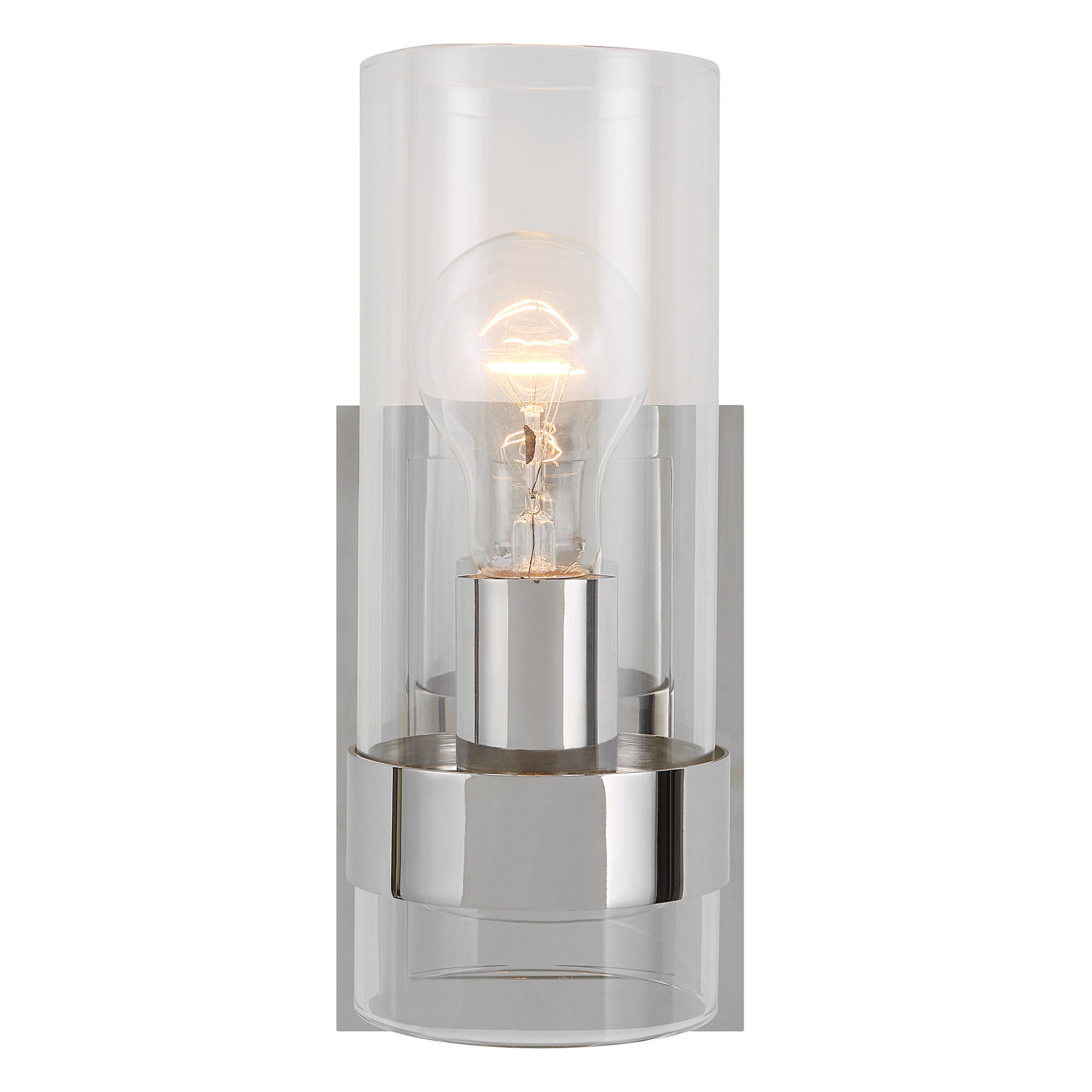 Uttermost Cardiff Nickel 1 Light Cylinder Sconce