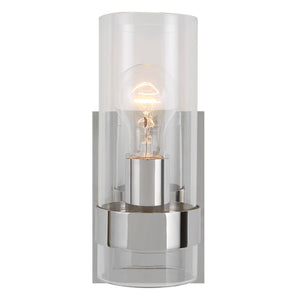 Uttermost Cardiff Nickel 1 Light Cylinder Sconce