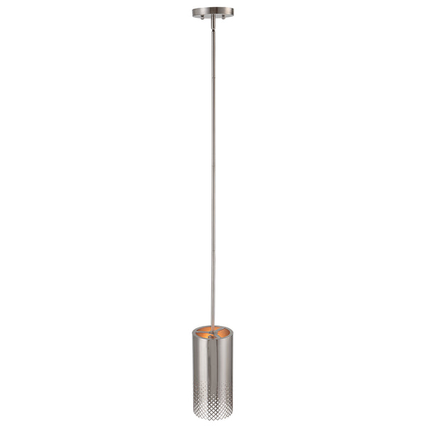 Uttermost Manheim 1 Light Nickel Cylinder Pendant