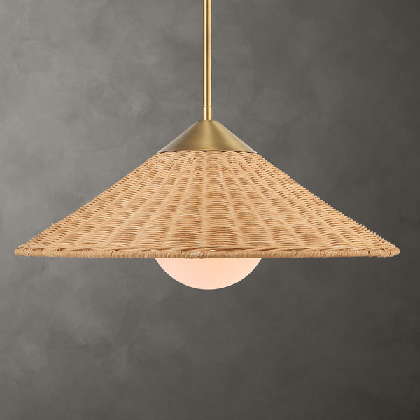 Uttermost Phuvinh 1 Light Rattan Shade Pendant