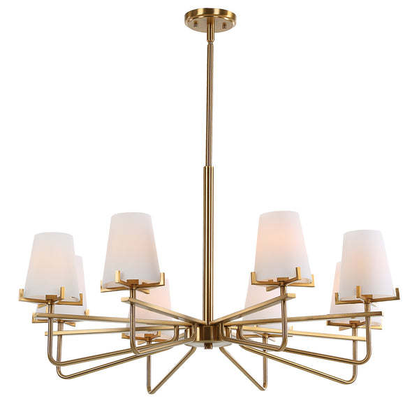 Uttermost Lassen 8 Light Brass Chandelier