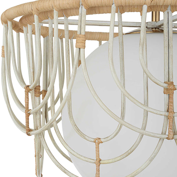Uttermost Arches 1 Light Rattan Pendant