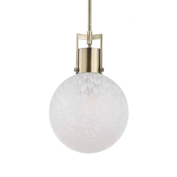 Uttermost Huch 1 Light White Glass Pendant