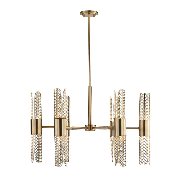 Uttermost Cret 12 Light Brass Chandelier