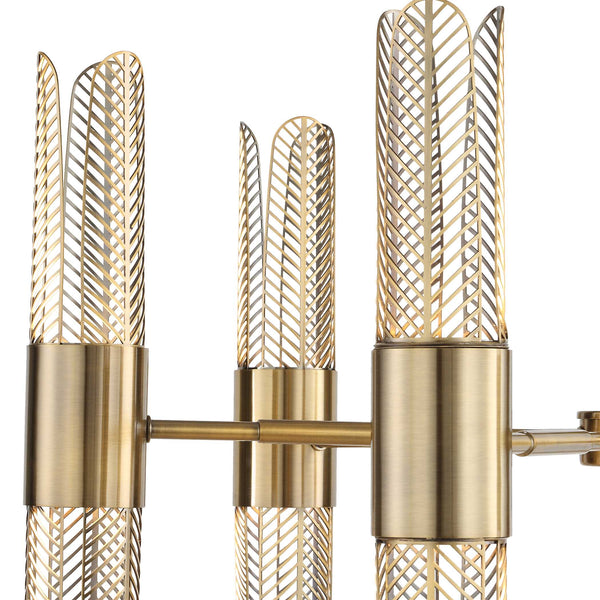 Uttermost Cret 12 Light Brass Chandelier