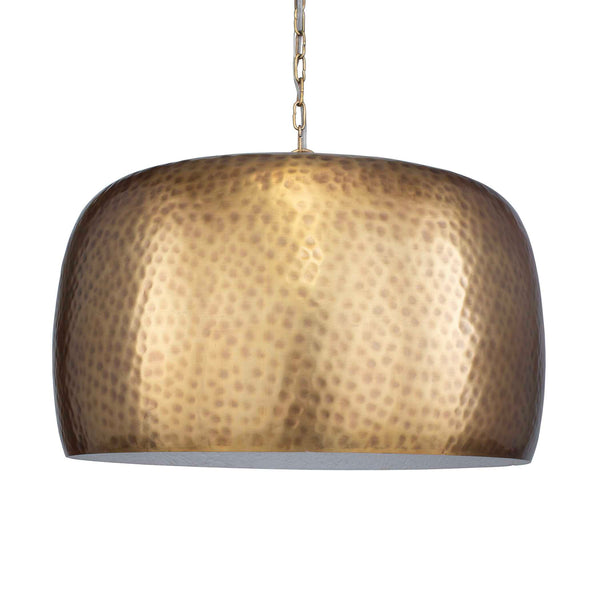 Uttermost Lemont Hammered Brass 1 Light Pendant