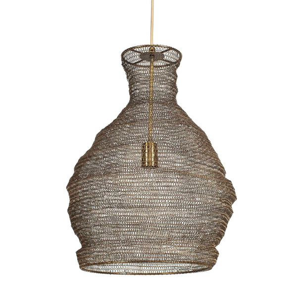 Uttermost Murmur Woven Brass 1 Light Pendant