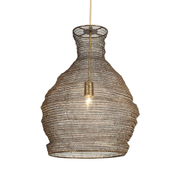 Uttermost Murmur Woven Brass 1 Light Pendant
