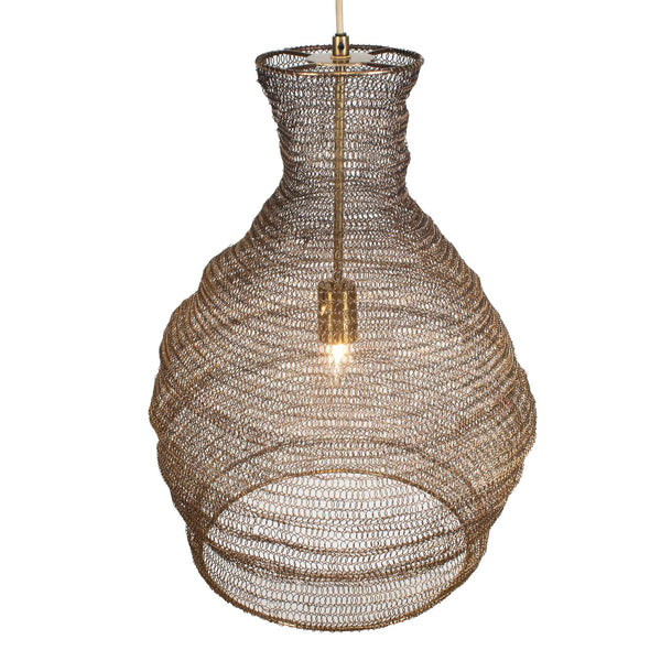 Uttermost Murmur Woven Brass 1 Light Pendant