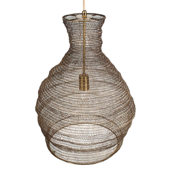 Uttermost Murmur Woven Brass 1 Light Pendant