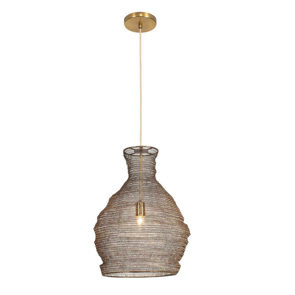 Uttermost Murmur Woven Brass 1 Light Pendant