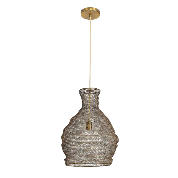 Uttermost Murmur Woven Brass 1 Light Pendant
