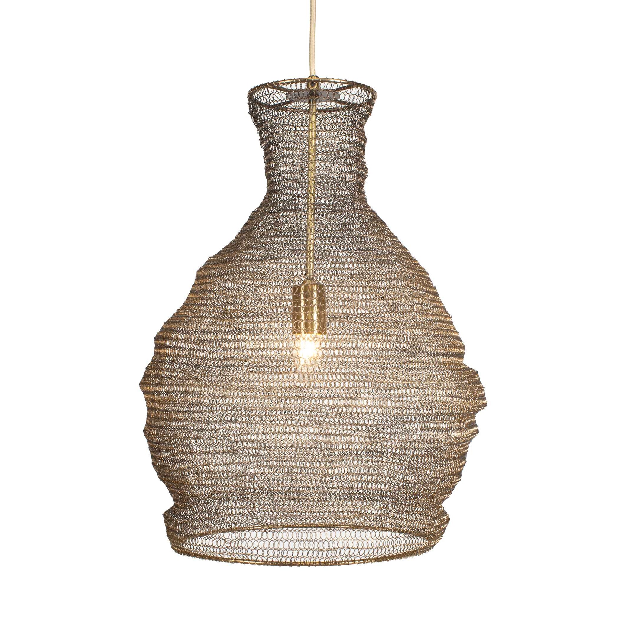 Uttermost Murmur Woven Brass 1 Light Pendant