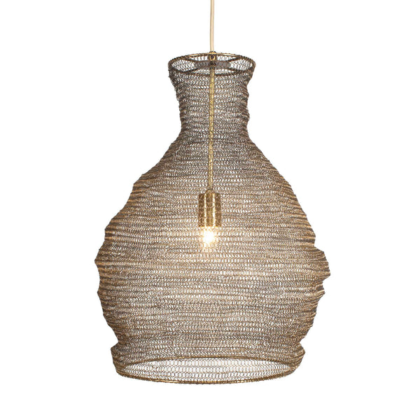 Uttermost Murmur Woven Brass 1 Light Pendant