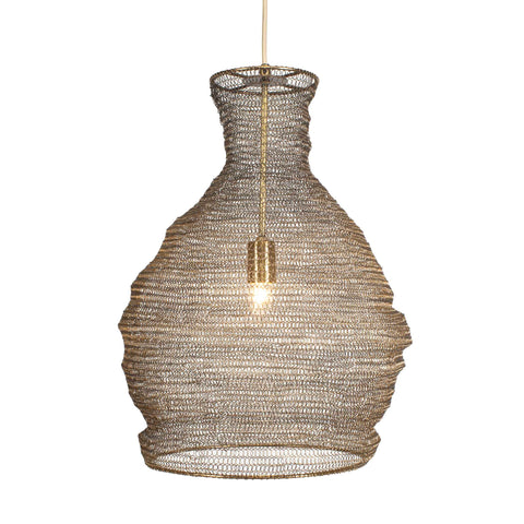 Uttermost Murmur Woven Brass 1 Light Pendant