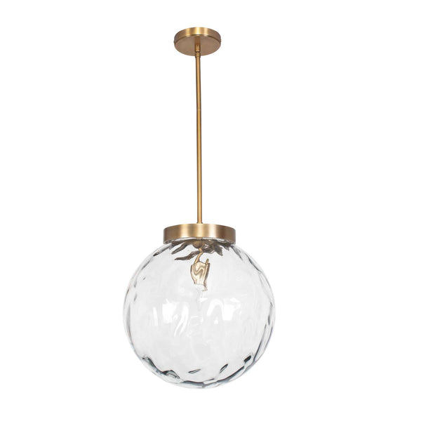 Uttermost Gaia 1 Light Watered Glass Pendant