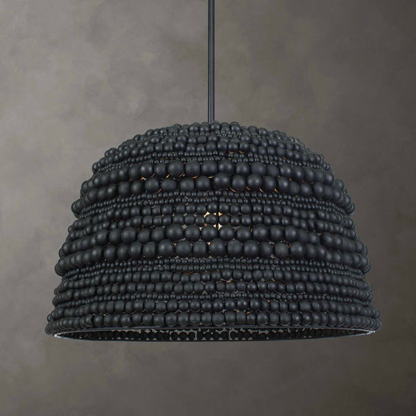 Uttermost Persephone Black Bead 1 Light Pendant