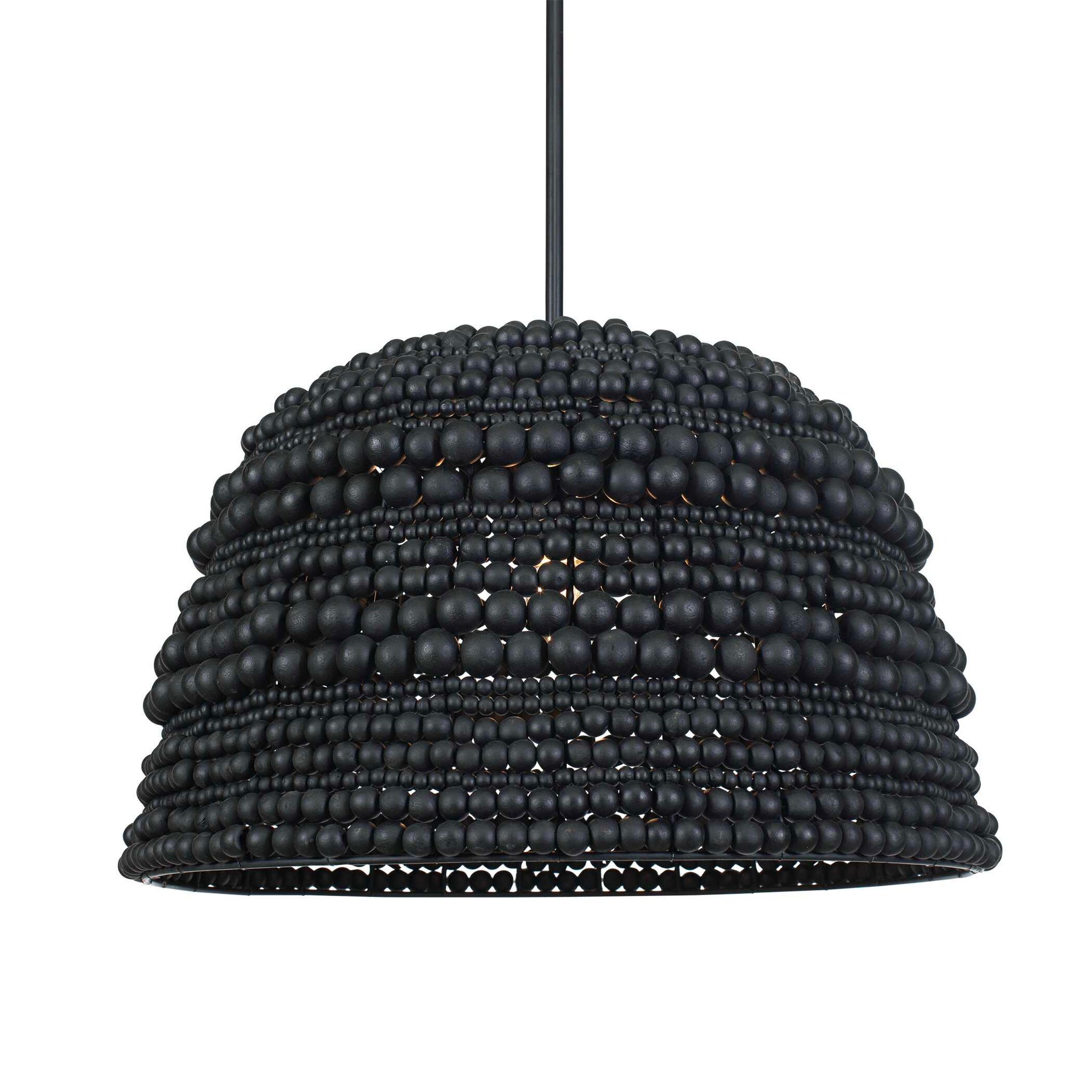 Uttermost Persephone Black Bead 1 Light Pendant