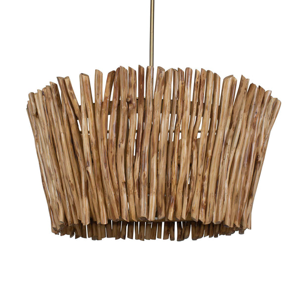 Uttermost Rhea 4 Light Wood Branch Chandelier