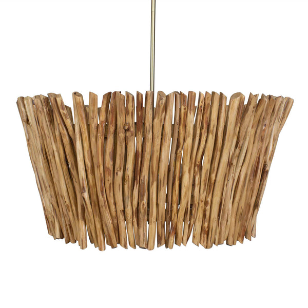 Uttermost Rhea 4 Light Wood Branch Chandelier