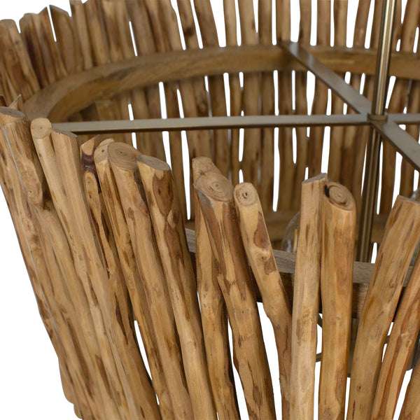 Uttermost Rhea 4 Light Wood Branch Chandelier