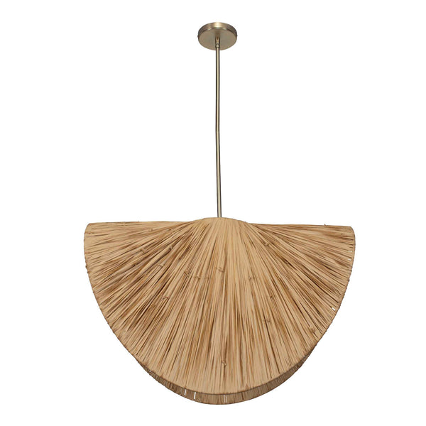 Uttermost Bend 1 Light Raffia Pendant