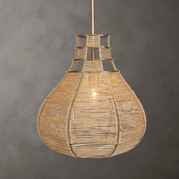 Uttermost Hestia 1 Light Natural Rope Pendant