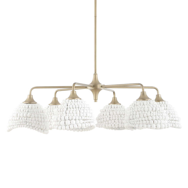 Uttermost Biddeford 6 Light White Beaded Pendant