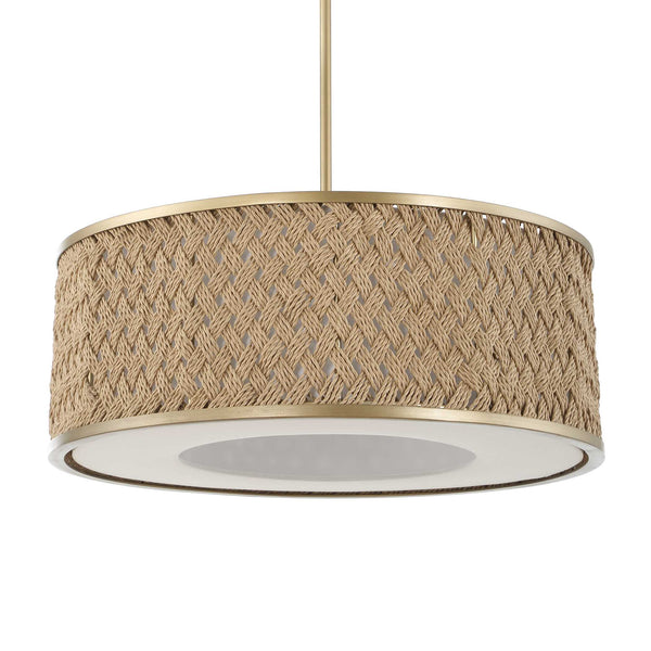 Uttermost Pinchot 4 Light Rattan Drum Pendant