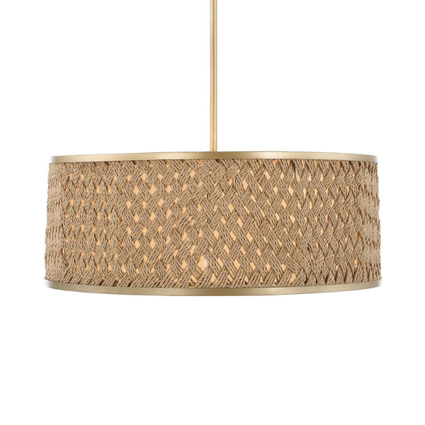 Uttermost Pinchot 4 Light Rattan Drum Pendant